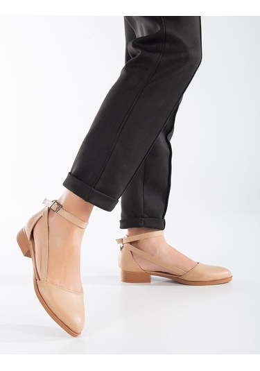 Rayna Kısa Topuk Cilt Ayakkabı Ten