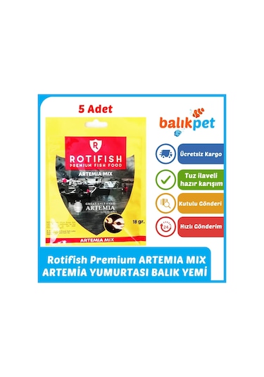 Rotifish Artemia Mix Yavru Balık Yemi 5 x 18 G Artemia Yumurtası