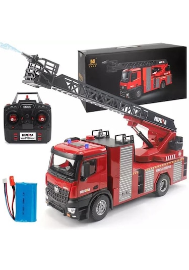 Huına1561 1/14 22ch Rc Merdivenli Yangın Söndürme İtfaiye Kamyonu