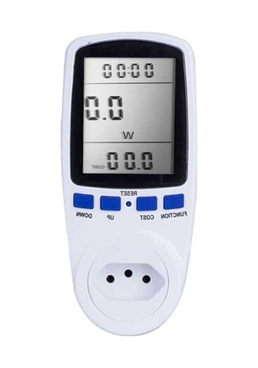 My Topped Gerçek Zamanlı Whz, Maliyet, Gerilim & Frekans Takipci, Lcd Ekranlı Güç Soket