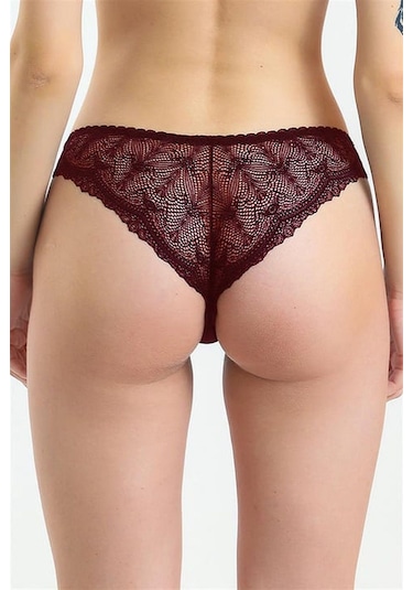Magic Form 840 Kadın Önü Kumaş Arkası Dantel Külot-bordo Bordo