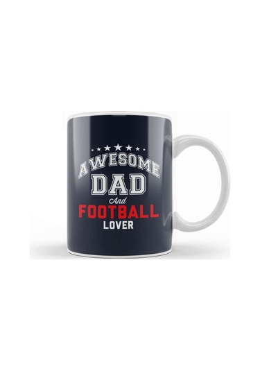 Awesome Dad And Football Lover Kupa Bardak Porselen Karışık