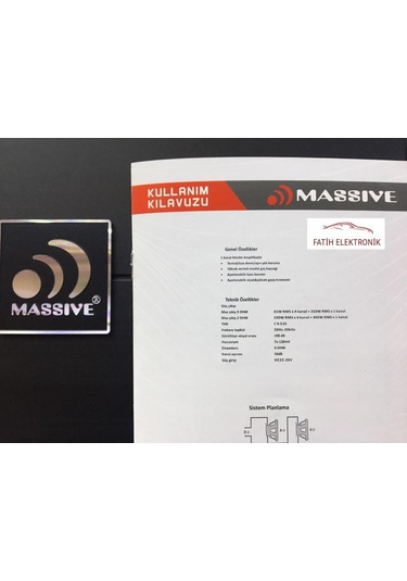 Massıve Ms-B5070.5K 5500 Wat 5 Kanallı Amfi Bas Kontrol Aparatlı