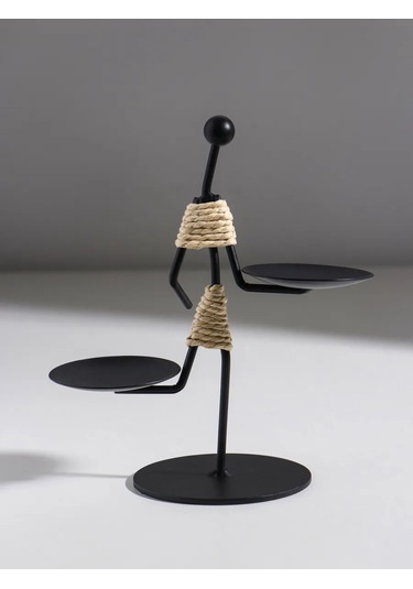 Simalend Mum İçin Metal Figürlü Şamdan 458077852 Siyah