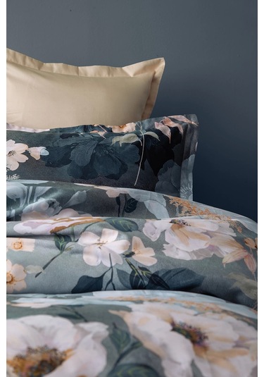 Katie 300 Tc 120 Tel Dijital Pamuk Saten Nevresim Takımı Çift Kişilik Çok Renkli