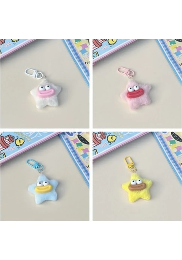 Neevoyu Pembe Yumuşak Plüsh Anahtar Zinciri - 7 Cm Sevimli Tasarım Anahtar Takımı