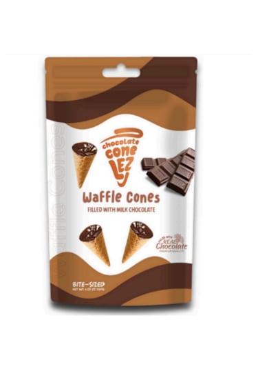 Conelez Chocolate Sütlü Çikolata Dolgulu Waffle Mini Kornet 70 G