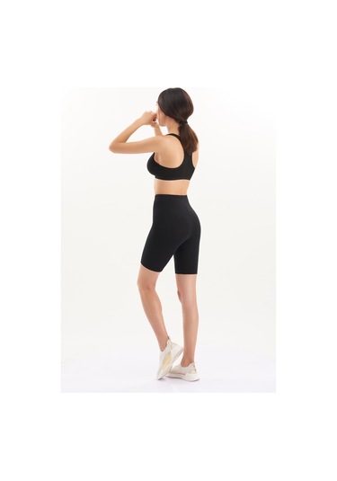 Josejuan Kadın Biker Tayt Kısa Pamuk Likralı 7003 Siyah