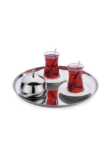 Korkmaz A286 Pera Servis Tepsisi Inox