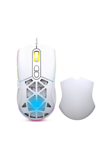 Warp WRP-O12800-W 12800 Dpi Wide RGB Özel ABS Doku Reflex Örgü Kablolu Gaming Mouse