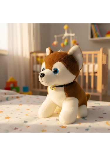 Sevimli Köpek Peluş Oyuncak Kahverengi