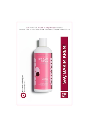 Enzym Cosmetics Kıvırcık Ve Dalgalı Saçlar İçin Bukle Belirginleştirici Saç Bakım Kremi 400 ML