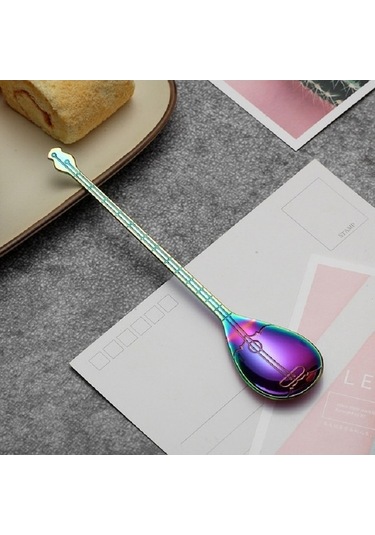 Dancemonkey Kaliteli Kahve Karıştırma Kaşığı Yaratıcı Çiçek Şekli Çok Renkli