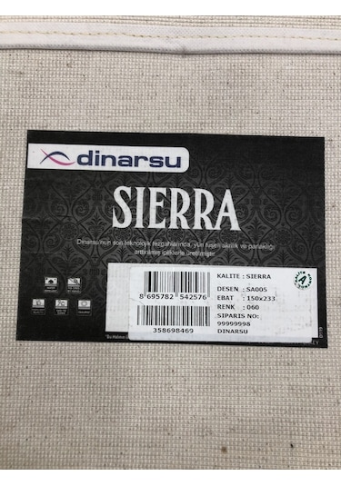 Dinarsu Halı Sıerra 150X233 Sa005-060 Vizon Beyaz 4 M2 Halı !