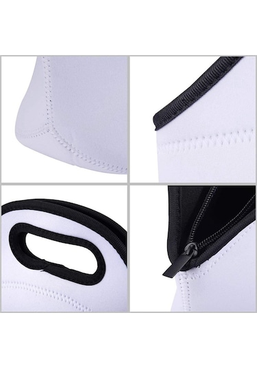 Xurunkeji Süblimasyon Boş Öğle Yemeği Çantası Yeniden Kullanılabilir Yalıtımlı Termal Öğle Yemeği Kutusu Taşıma Çantası Fermuarlı El Çantaları Beyaz