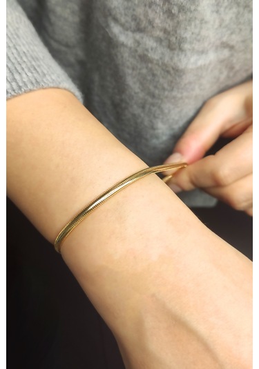 Moom Mücevherat 14 Ayar Altın Bileklik Ayarlanabilir-mmblk10011 Sarı Altın