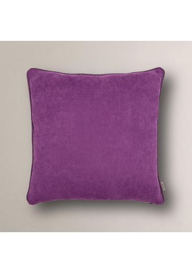 Efe Biye Detaylı Düz Kırlent Kılıfı Mor