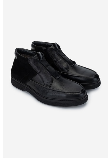 Valmenti Erkek Hakiki Deri Siyah Casual Bot 01 2075 Erk Bot Sk24-25 Sıyah Siyah