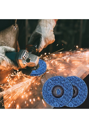 Reedark Elmas Kaplı Çizgili Disk - 115mm Pas, Boya Ve Kaynak Temizleme İçin Açılı Taşlama Diski