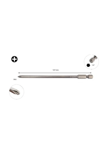 Ceta Form Ph1 x 127 MM Ekstra Uzun Yıldız Bits Uç Cb1271