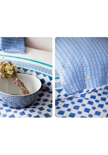 Ap Çift Kişilik Tencel Terra İndigo Nevresim Takımı Indigo