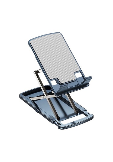 Alüminyum Tablet Ve Telefon Tutucu: Katlanabilir, Ayarlanabilir, Sabit Desteği İle 12 İnç'e Kadar Cihazlar İçin Mavi