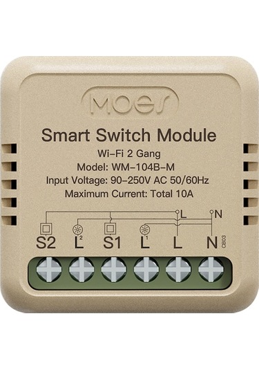 Tuya Wifi Akıllı Ev Dimmer Anahtarı Açık/kapalı Salıncak Anahtarı, 2 Yönlü, Wm-104b-m