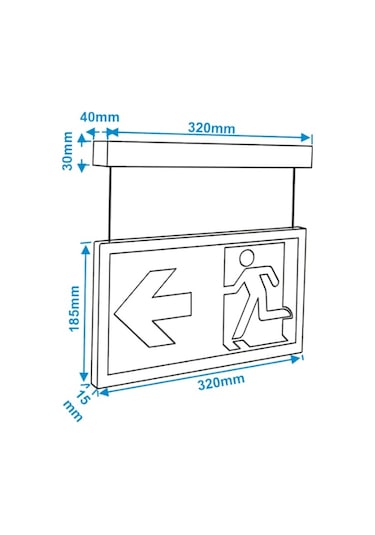 Arsel Aes-26223-l Onled-lite Acil Çıkış Yönlendirme Armatürü Sürekli Ve Kesintide 180 Dak. Yanan 20xf Led