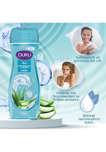 Duru Moods Deniz Mineralleri & Aloe Vera Duş Jeli 4 x 450 ML