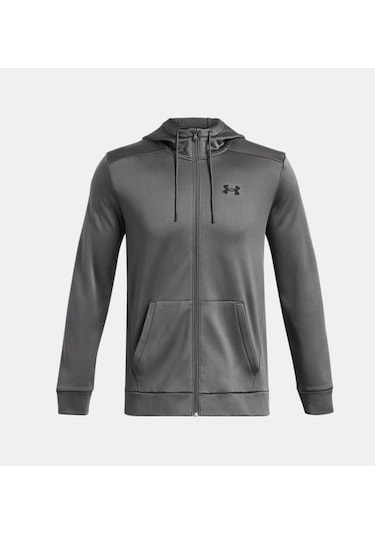 Under Armour Fleece Tam Fermuarlı Kapüşonlu Üst Gri