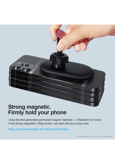 Joyhub Nıllkın Nkl01 Magroad Lite Macun Tipi Araç Manyetik Tutucu iPhone Uyumlu, 12 Serisi Için Siyah Yok Havalandırma