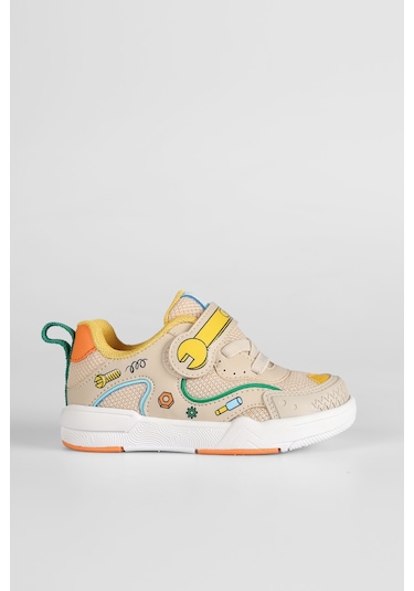 Vicco Repair Baskılı Erkek Bebek Bej Sneaker Bej
