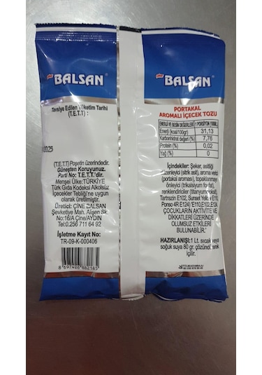 Balsan Toz Portakal Sıcak İçecek Çay 250 G