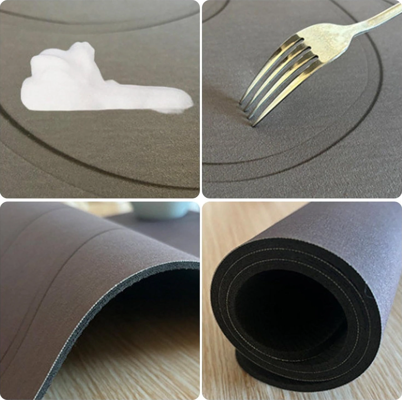 Yaleker Gri Diyatom Toprak Banyo Matı - Su Emici, Kaymazsız, Hızlı Kuruyan, Islaklıktan Koruyucu Banyo Ve Lavabo Altı Ped 40x60 Cm Gri