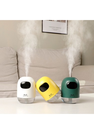 Suofeng Usb Beslemeli Aromaterapi Işıklı Hava Nemlendirici, 2 Sprey Modu, Renkli Gece Lambası, 200ml Kapasite, Mini Boyut Beyaz