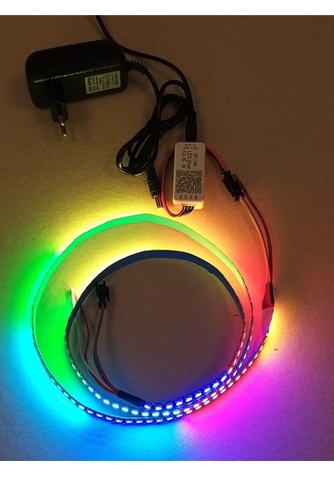 Ws2812B Tak çalıştır vaziyette Argb 144Lü Şerit Led 5V