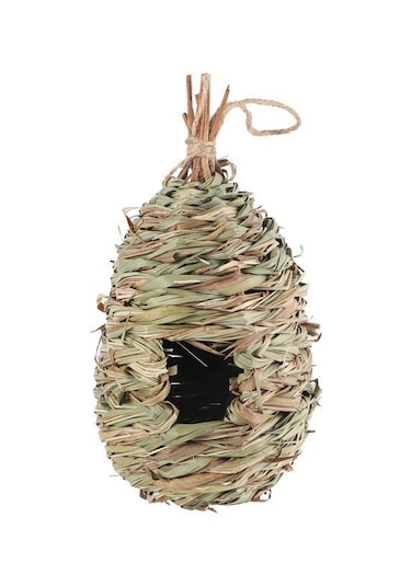 Shineyee Üreticiler Toptan El Yapımı Hasır Kuş Yuvası Anaokulu El Yapımı Dekorasyon Açık Kuş Yuvası Ebegümeci Otu Kuş Kafesi 11 22-43