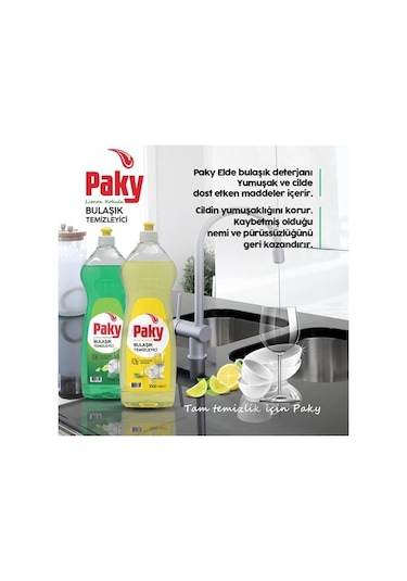 Paky Elde Bulaşık Deterjanı Sarı Push Pull 4 x 1 L