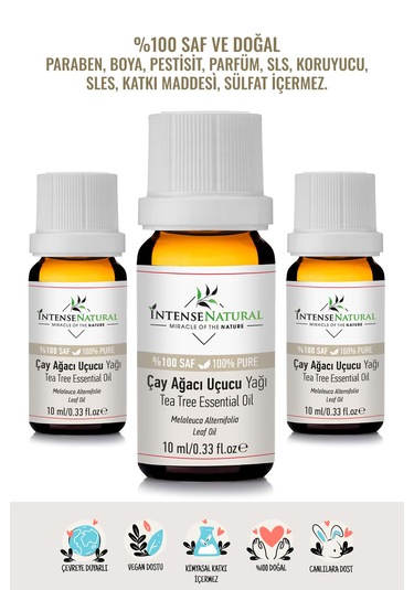 Intense Natural Çay Ağacı Uçucu Yağı 3 x 10 ML