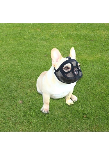 Homyl Ayarlanabilir Pet Köpek Maskesi Anti Tam-örgü-siyah-s