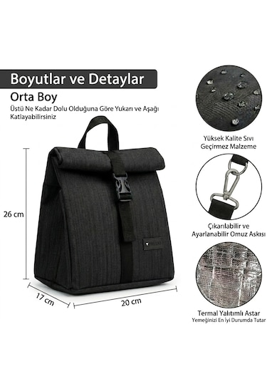 Frelso Termal Beslenme Çantası Siyah