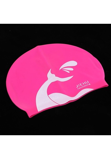 Dolıty Yüzme Şapkaları Suya Dayanıklı Unisex Premium Silikon Pembe