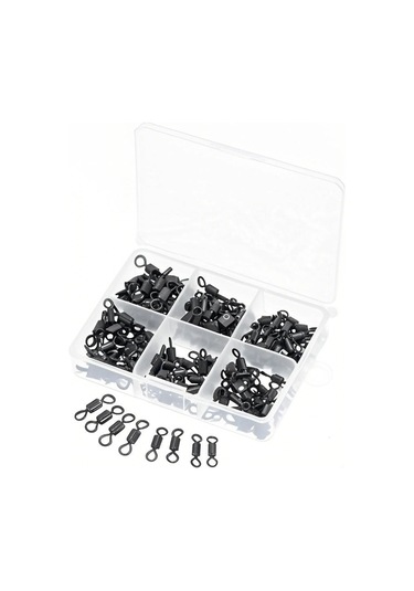 Yuntech01 Balıkçılık Döner Anahtar Seti - 150 Adet 2 ,3 ,4 Her Biri 50 Adet , Yüksek Dayanım, İple Sarılma Olmayan, Yeniden Kullanılabilir Kutu İçerisinde