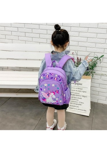 Hainan Shenda Sevimli Tek Boynuzlu At Okul Sırt Çantası - Mor Skbnr6 Mor