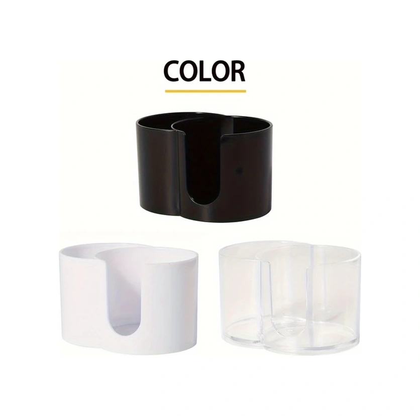 Chuangyinshop 1 Adet Şeffaf Çift Bölmeli Yuvarlak Makyaj Temizleme Pedi Ve Kulak Çubuğu Saklama Kutusu Şeffaf