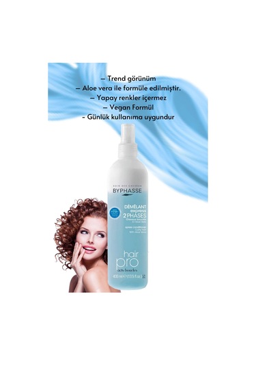 Byphasse Bukleli Saçlara Özel Çift Fazlı Vegan Sıvı Saç Kremi 400 ML