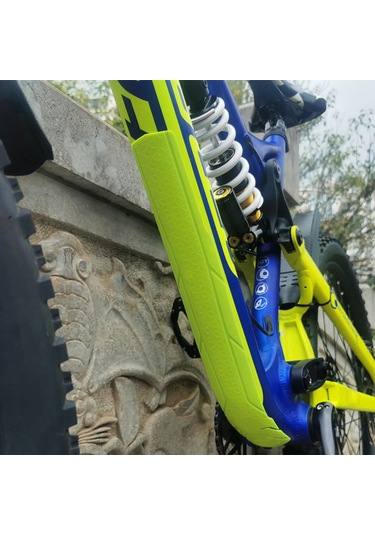 Yuntech01 Dağ Bisikleti Ve Yol Bisikleti İçin Pvc Çerçeve Koruyucu Film - Sarı Yılan Desenli