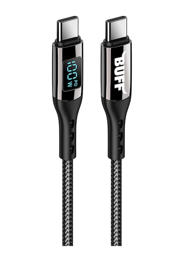 Buff Bl73 100w Type-c To Type-c 1.2m 5a Pd Dijital Ekranlı