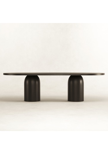 Majestica İtalyan Still Ahşap Yemek Masası 90x200 Siyah