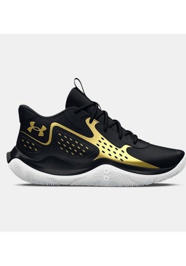 Under Armour Erkek Logo Detaylı Hafif Esneyebilen Bağcıklı Siyah1 Basketbol Ayakkabısı 3026634-001 Siyah - Altın